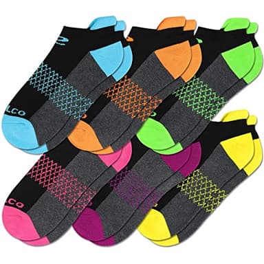 eallco Womens Ankle Socks 6 Pairs Running Athletic Cushioned Sole Socks With Tab - Image 7