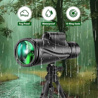 Monocular Telescope 80 x 100 High Powered Monoculars for Adults with Tripod, Monocular for Smartphone Suitable for Bird Watching Larger Vision Monoculars for Adults with BAK4 Prism & FMC Lens - Image 5