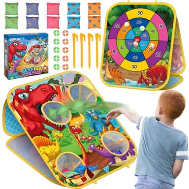 Bean Bag Toss Game for Kids - Cornhole Board Outdoor Toys for Toddlers -Party Activities Carnival Outside Yard Backyard Beach Lawn Games Toy for Kid Boys Girls Age 3 4 5 6 7 8 Year Old Birthday Gifts - Image 1