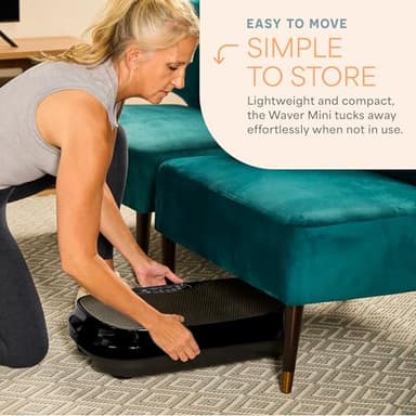 Lifepro Waver Mini Vibration Plate - Whole Body Vibration Platform Exercise Machine - Home & Travel Workout Equipment for Weight Loss, Toning & Wellness - Max User Weight 260lbs - Image 7