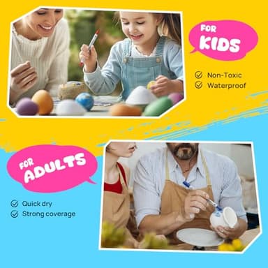 Coogert 24 Dual Tip Acrylic Paint Markers, Fine Tip and Dot Tip Acrylic Paint Pens For Rock Painting, Canvas, Wood, Glass, Ceramic, Fabric, Plastic, Egg, Art Painting Supplies Kit - Image 5