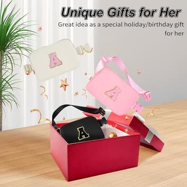 Uygafly Personalized Anniversary Wife's Birthday Gifts,Mothers Day Gifts for Women Wife,Wife Gifts from Husband,Cool Birthday Gifts for Wife,Belt Bag Waist Packs for Women Girls | Cream,R - Image 7