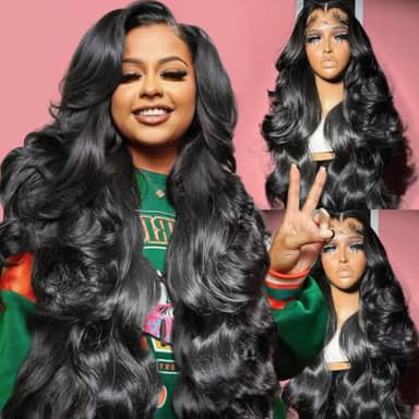 KUKAO 30 Inch Body Wave Lace Front Wigs Human Hair 13x6 HD Lace Front Wigs Human Hair Glueless Wig Pre Plucked with Baby Wigs for Women 180 Density Body Wave Wig - Image 1