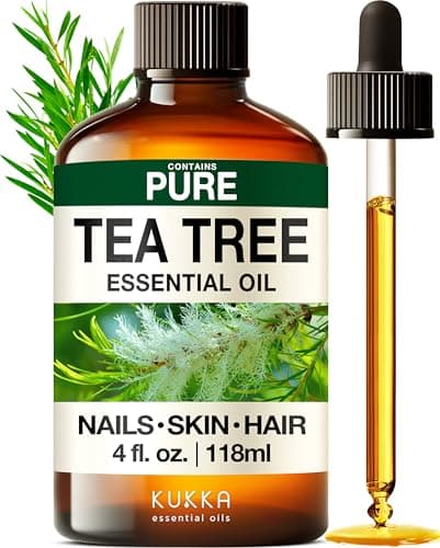 KUKKA Tea Tree Essential Oils - 4 Fl Oz - for Hair, Skin, Diffuser, Aromatherapy & DIY Soap Making Scent - Image 1