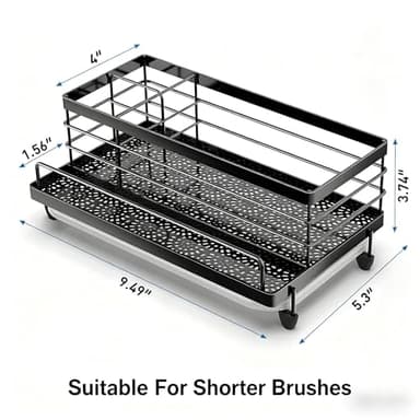 Cisily Large Black Sponge Holder for Kitchen, Sink Caddy Sink Organizer Rack for Kitchen Accessories with Drip Tray, Rustproof and Non-slip, Soap Dispenser Countertop Organizer Essentials for New Home - Image 4