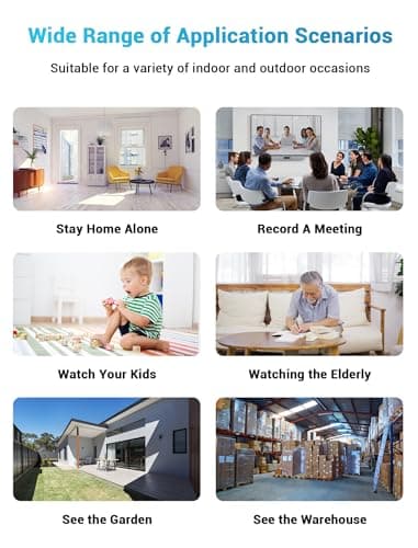 Ｓｍｈａｗｋ Smhawk Small Indoor Camera, 2K FHD WiFi Camera, Mini Home Security Camera, Cloud & SD Storage Security Camera, Motion Detection Alarm Device, Auto Night Vision, Upgraded Stable Stand;（Black - Image 7
