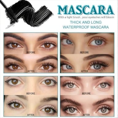 Thrive Mascara Liquid Lash Extensions Cosmetics, Premium Waterproof Smudge-Proof Natural No Clumping Thick and Volumising & Lengthening Lasting All Day (Rich Black） - Image 4