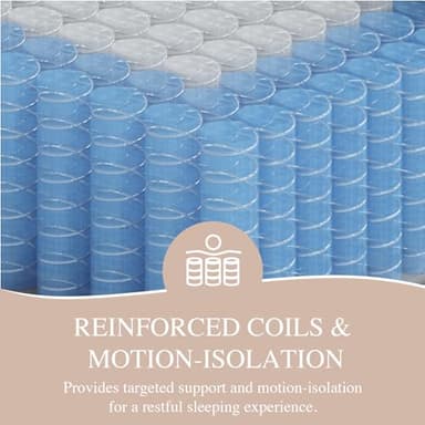 Sleepmax King Size Mattress 15 Inch - Hotel-Collection Hybrid Mattress Deep Sleep Pain Relief - Extra Lumbar & Hip Support - 365-Night Trial, Fiberglass-Free Bed in a Box, CertiPUR-US Certified - Image 6