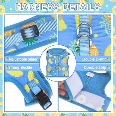 PUPTECK Soft Mesh Cat Vest Harness and Leash Set Puppy Padded Pet Harnesses Escape Proof for Cats Small Dogs Rabbits Bunny - Image 2