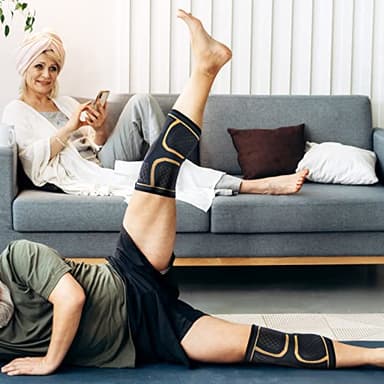Copper Knee Braces for Men and Women (2 pack) -Knee Supports Copper Compression Knee Sleeve for Knee Pain, Arthritis, Sports and Recovery Support (Large) - Image 5