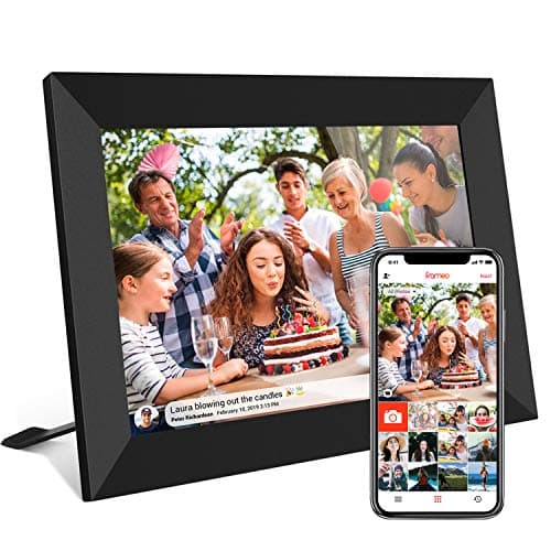 32GB FRAMEO 10.1 Inch Smart WiFi Digital Photo Frame 1280x800 IPS LCD Touch Screen, Auto-Rotate Portrait and Landscape, Built in 32GB Memory, Share Moments Instantly via Frameo App from Anywhere - Image 1