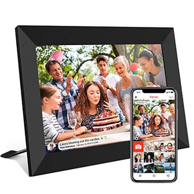 32GB FRAMEO 10.1 Inch Smart WiFi Digital Photo Frame 1280x800 IPS LCD Touch Screen, Auto-Rotate Portrait and Landscape, Built in 32GB Memory, Share Moments Instantly via Frameo App from Anywhere - Image 1