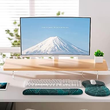 Mouse Pad Wrist Support, Laokiiy 2 in1 Keyboard Wrist Rest+ Ergonomic Mouse Pad, Non-Slip Wrist Rest for Computer Keyboard, Made Easy Typing & Relieve Wrist Pain(Banana Leaf Green) - Image 6