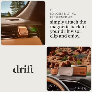 Drift Metal Vent Clip Starter Kit - Car Air Freshener - Scent Diffuser for Car - Metal Odor Eliminator - Grove - Image 4