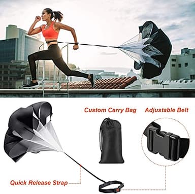 X-UMEUS Agility Ladder Speed Training Equipment Set-20ft Agility Ladder,12 Soccer Cones,4 Hurdles, Jump Rope, Running Parachute| Basketball Football Soccer Training Equipment for Kids Youth Adults - Image 5