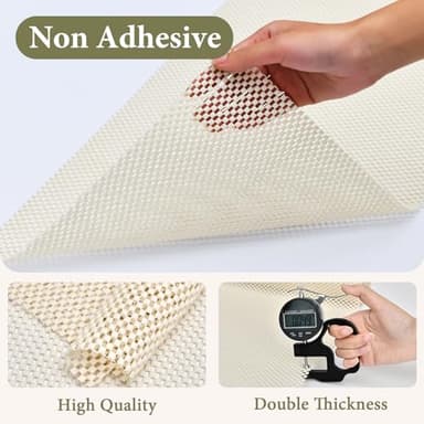 Shelf Drawer Liners for Kitchen Cabinets Non Adhesive Drawer Liner Thickened Refrigerator Liner White Quatrefoil Strong Non-Slip Paper for Tool Box, 23.6 x 236 Inches - Image 6