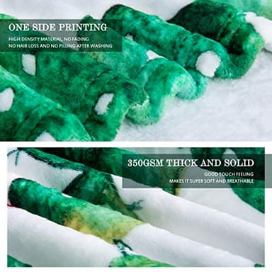 Jekeno Cartoon Dinosaurs Blanket Throw Soft Print Cozy Blanket for Sofa Chair Bed Office Travelling Camping 50"x60" - Image 5