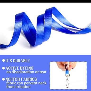LOCONHA 50 Pack lanyards Lanyards for Id Badges Lanyards Safety Badge Lanyard 36" with Swivel Hook - Image 3