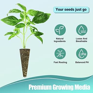128 pcs Seed Pod Kit for Aerogarden, Grow Anything Kit for Indoor Hydroponics Growing System, Hydroponics Supplies with 50 Grow Sponges, a&b Nutrient Plant Food, 50 Pod Labels, 12 Plant Baskets Domes - Image 4