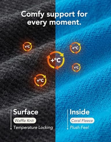 VeraCosy Men's Two-Tone Memory Foam House Slippers Indoor Outdoor Durable Rubber Sole (Dark Gray/Blue, 11-12 US) - Image 4