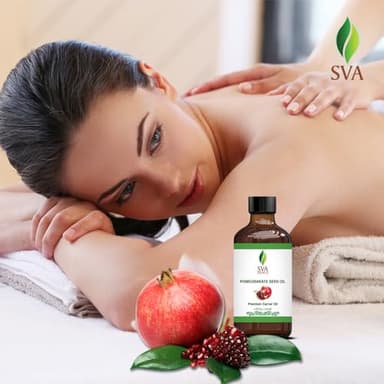 SVA Pomegranate Seed Organic - 4 Fl Oz – 100% Natural Cold Pressed Organic Pomegranate Oil - for Face, Skin Care, Hair Care, Scalp Massage & Body Massage – Carrier Oil with Dropper - Image 8