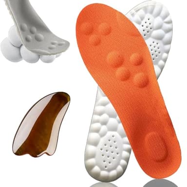 2025 New Steppers Insoles for Men/Women, Massage Insole, Cloud Insole, Steppers Massage Insoles Womens/Mens, Memory Foam with Arch Surpport | for All-Day Wear (1PAIR-Orange, Men 9-10.5/Women 10.5-12) - Image 1