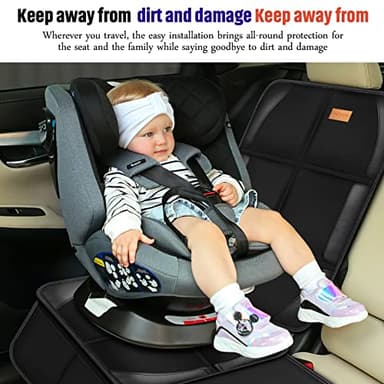 Bacgnyer Car Seat Protector, 2 Pack of Seat Protectors, Thickest Padded 600D Fabric Padding, Waterproof, Durable, Anti Slip Backing, Child Seat Protection, Suitable for Babies, Toddlers, Children - Image 2