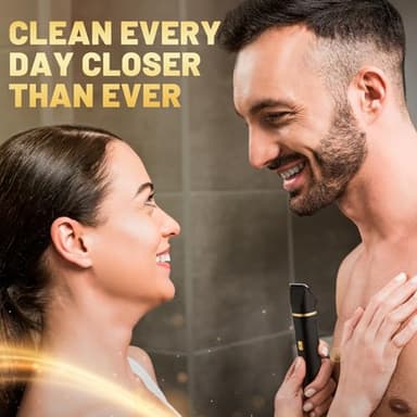 Electric Razor for Men, IPX7 Waterproof Versatile Shaver for Temple, Groin, Nose, Ear Hairs, Beard, Body Hair Trimmer for Men, Painless Grooming Kit with 2 Replaceable Ceramic Blade Heads - Image 8