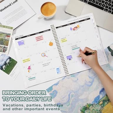 2026-2027 Monthly Planner - JAN 2026 - JUN 2027, Planner 2026-2027 with Tabs, 18 Monthly Panners, Mothly Planner with Inner Pocket, Thick Paper (8.5" x 11",Green, Back Pocket) - Image 8