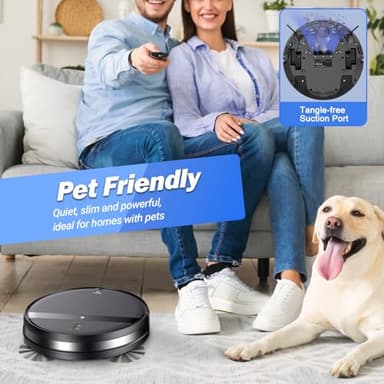 Kilgone Robot Vacuum and Mop Combo, App/Alexa Control, Smart Robot Vacuum Cleaner, Ultra-Thin, Automatic Recharge Robotic Vacuum Cleaner for Pet Hair/Carpet/Hard Floor - Image 5