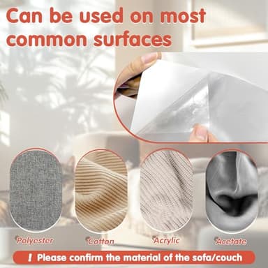 Secopad 18 Pcs Large Cat Scratch Furniture Protector, Transparent Couch Protector from Cat Claws, Single-Sided Self Adhesive Anti Pet Deterrent Sofa Cover, 17in - Image 2