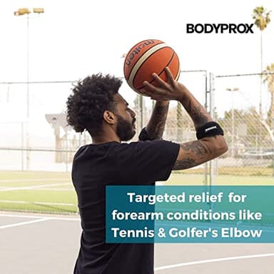 Bodyprox Elbow Brace 2 Pack for Tennis & Golfer's Elbow Pain Relief - Image 6