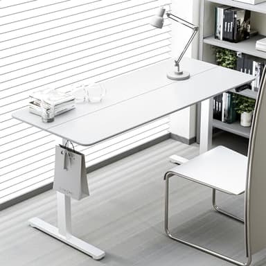 ERGOMAKER 43" Electric Standing Desk, Adjustable Height, Sit Stand Up Desk for Home Office & Computer Workstations, Memory Controller, White - Image 2