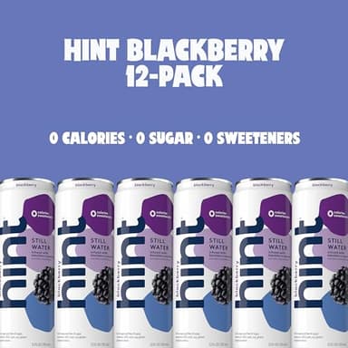 Hint Fruit-Infused Canned Water, Blackberry - Purified Flavored Water with Zero Calories, Natural Flavors, and Sugar Free - 12 Fl Oz Cans (Pack of 12) - Image 5