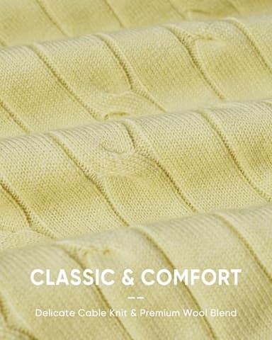 Arach&Cloz Women's Wool Blend Summer Tops Polo Shirts 2025 Cashmere Short Sleeve Cable Knit Spring Business Casual Outfits Trendy Collared Old Money Clothes Golf Work Blouse Sweater Yellow L - Image 5