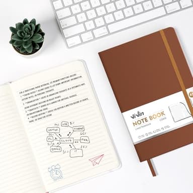 ViVin Lined Journal Notebooks, 3 Pack, (Black, Navy, Brown), 192 Pages, Medium 5.5 x 8.3 inch, College Ruled, A5 Hardcover Notebooks, Journaling Notebooks for Work, Writing, School - Image 5