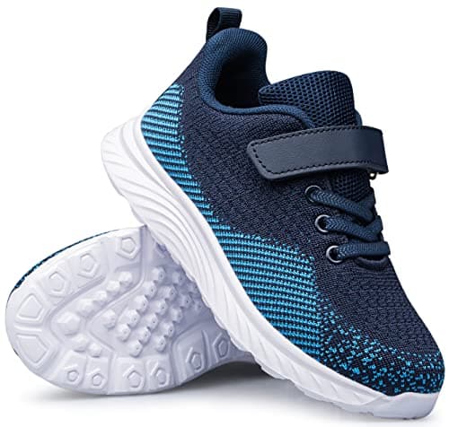 MURDESOT Kids Shoes Toddler Boys Girls Athletic Running Sports Strap Sneakers for Toddler/Little Kid/Big Kid 2 BlueWhite - Image 1