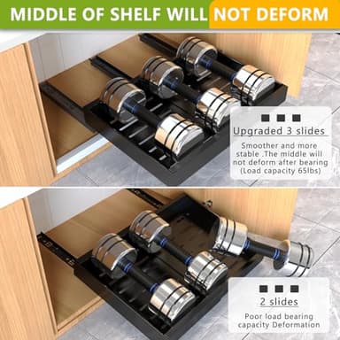 Mlinavn 2 Pack Pull Out Cabinet Organizer,21" Deep Slide Out Drawer Organizers,No Drill Pull Out Drawers Adhesive with Nano Compatible Framed Cabinets Shelves for Kitchen Pantry Adjustable Width - Image 5