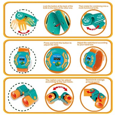 FUN LITTLE TOYS Pop Up Play Tent with Camping Gear and Tools Set, Outdoor Toys for Kids - Image 4