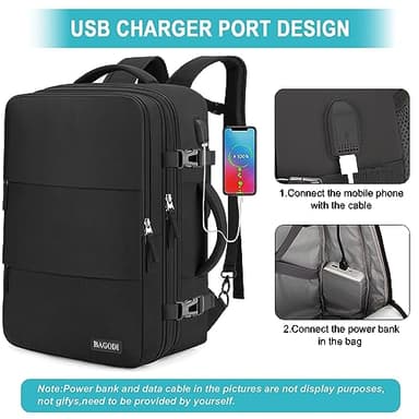 Carry On Backpack, 42L Flight Approved Travel Backpack for Men Women,Airline Approved Gym Backpack Waterproof Business Laptop Daypack Laptop Backpack,Casual Daypack for Business Weekend Hiking - Image 2