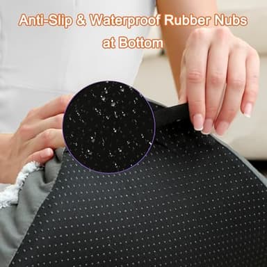 POCBLUE Deluxe Washable Dog Bed for Large Dogs Dog Crate Mat 35 Inch Comfy Fluffy Kennel Pad Anti-Slip for Dogs Up to 60 lbs, 35" x 23", Grey - Image 4