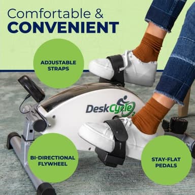 DeskCycle Under Desk Bike Pedal Exerciser - Stationary Bikes for Home & Office - Standard and Adjustable Height Versions - Image 3