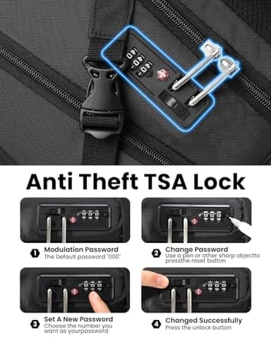 CROSSGEAR Large Travel Backpack Waterproof Laptop Bag Airline Approved Business Office Work Computer Casual Daypacks TSA Lock Anti-Theft Bookbag with USB Port Fit 17.3 inch Laptops for Men Women - Image 4