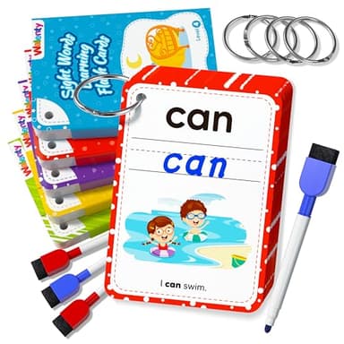 Sight Words Flash Cards Kindergarten, 250 Dolch Sight Word Writing Reading Spelling Games, Preschool Kindergarten Toddler Learning Activities, Homeschool Supplies Educational Toys for Kids Ages 3+ - Image 1