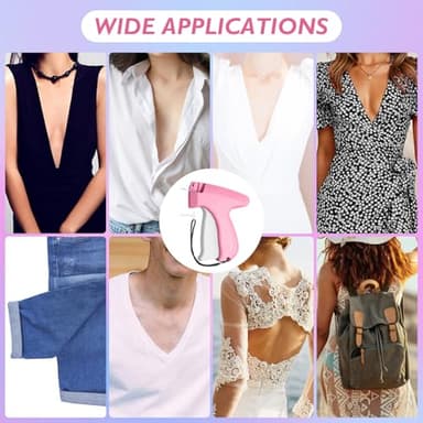 Stitch Gun for Clothing, Stitchy Gun Quick Clothes Fixer, Dress Tagging Gun-Includes 2,000 Black Fasteners & 2,000 White Fasteners & 6 Needles - Image 2