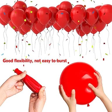 100pcs Red and white balloons 12 Inch Thickened Latex Red white Balloons for Mother's Day Decoration Valentine's Day Birthday Wedding Mother's Day Christmas Party Decorations - Image 4