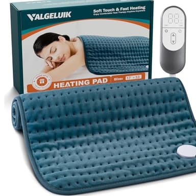 VALGELUIK 17x33 Heating Pad for Pain Relief | Ultra-Soft Microplush Fabric | 6 Adjustable Heat Settings (Moist & Dry) | Safe 2-Hour Auto Shut-Off | Perfect for Back, Neck, Shoulders | Great Gift Idea - Image 9