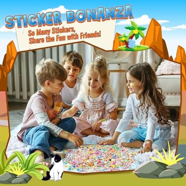 3200+ Stickers for Kids, 3D Puffy Sticker, 64 Different Sheets, Cute Animals Stickers for Boys Girls Teachers, Classroom Reward, Craft Scrapbooking, Party Gift - Image 4