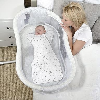 Premium Soft Cotton Swaddle Blanket Sleep Sack Arms Up Design 2 Packs 3-6 Months, Hands Up 3-Way Transitions to Arms-Free Wearable Sleeping Sack Bag for Baby Boys Girls Snug Fit Calms Startle Reflex - Image 7