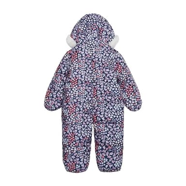 Carter's Infant Unisex Baby Puffer Pram Suit – Faux Fur Trim Hooded One-Piece with Cozy Insulation, Navy Ditsy Floral, 6-9 Months - Image 2